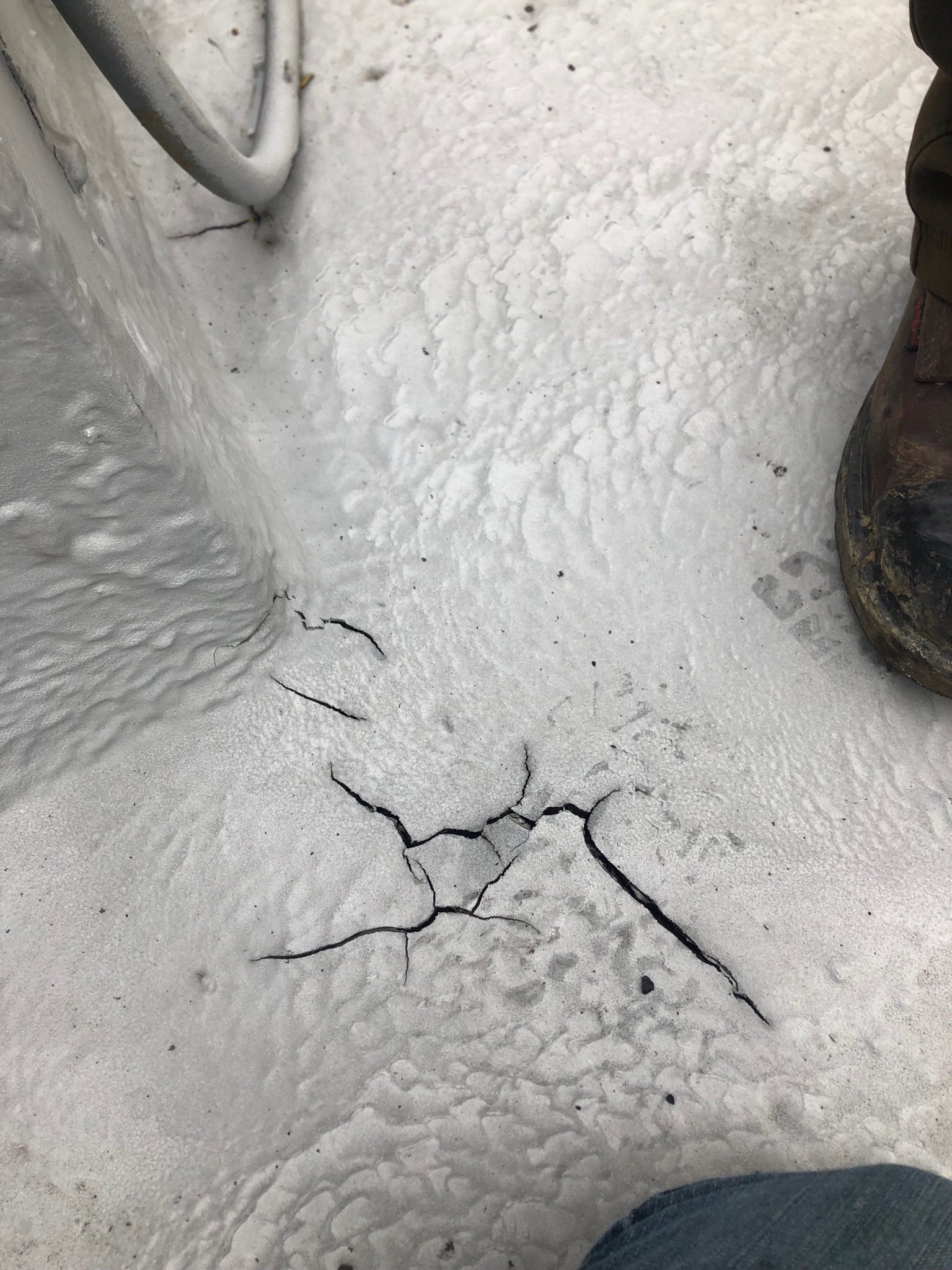Coated deck walking surface